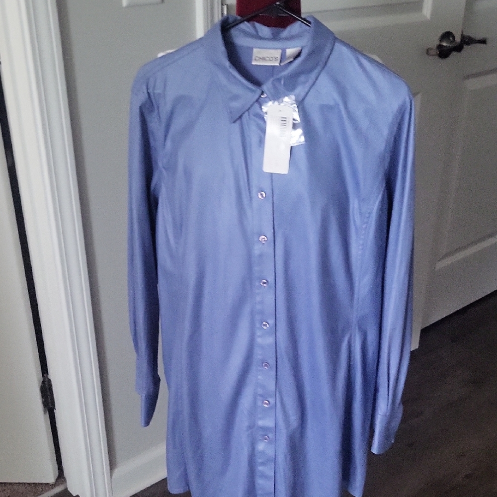 Chico's Blue Blouse Elegant Top